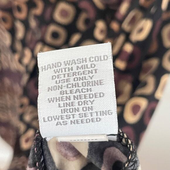 Retro Geometric Print Midi Dress Sz 12 Belted Stretch Shirt Dress Mod Y2K Office - Picture 7 of 8